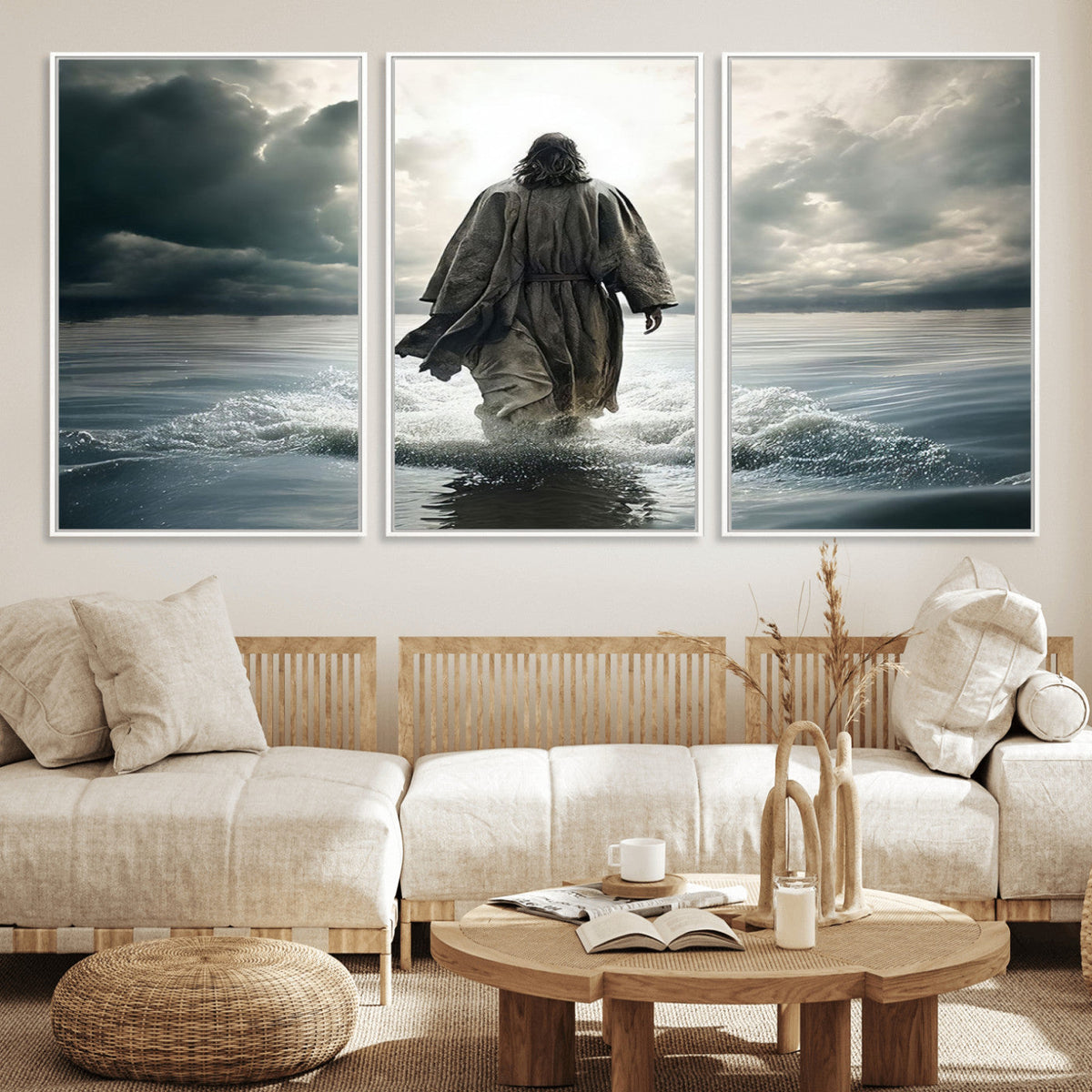 Jesus Walking on Water Wall Art | Canvas Print | Ready to