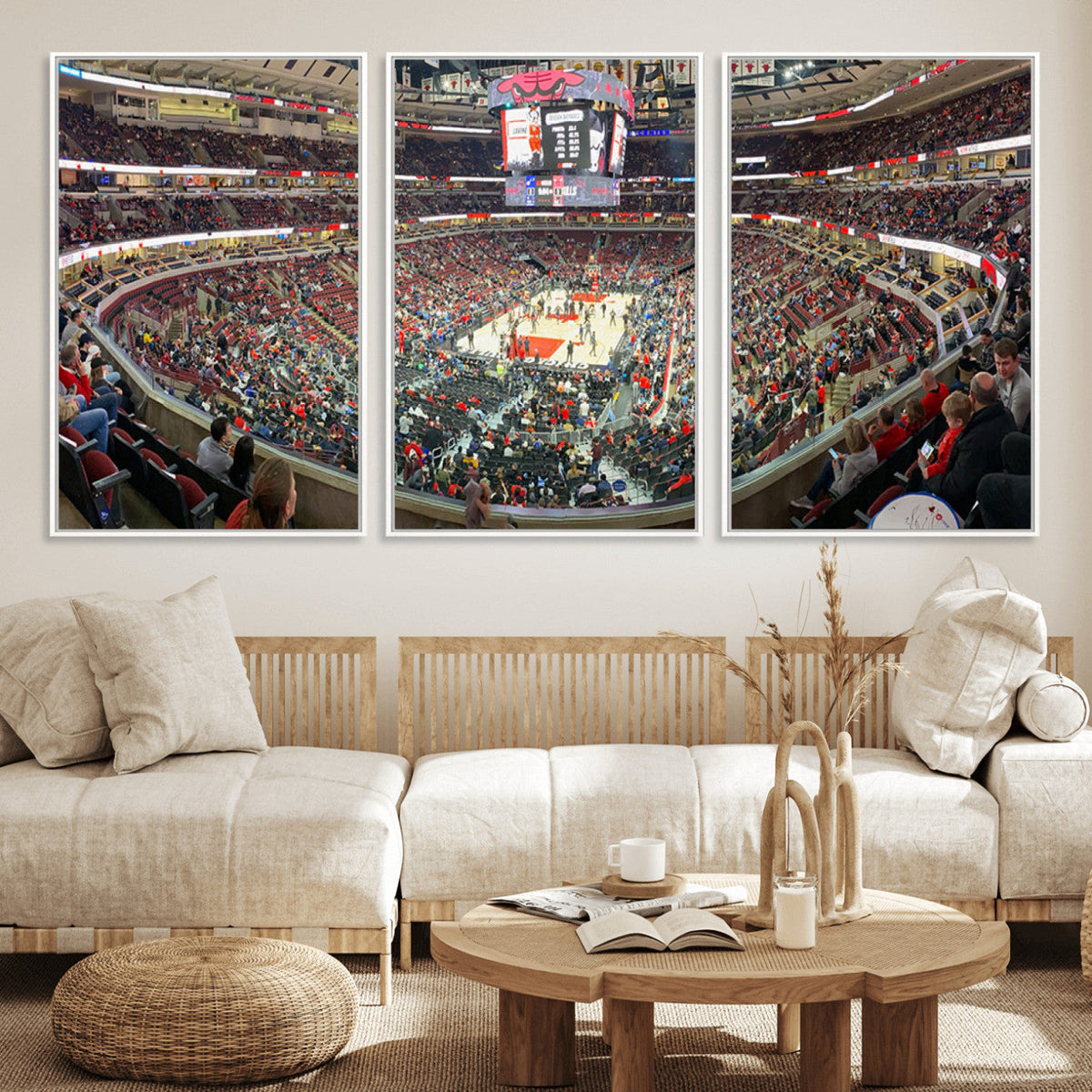 United Center Chicago Bulls Stadium Wall Art Canvas Print