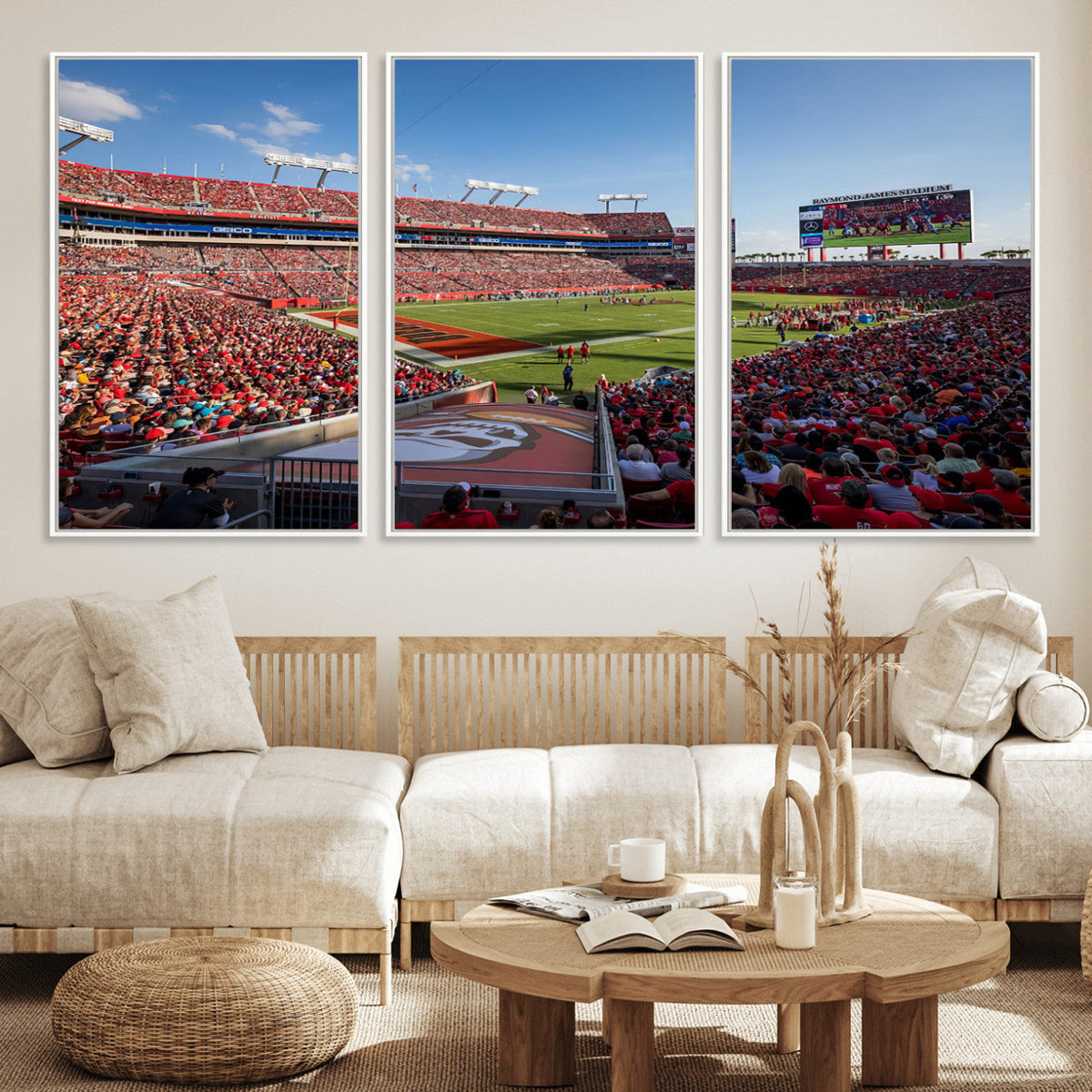 Florida Tampa Raymond James Stadium Wall Art Canvas Print -