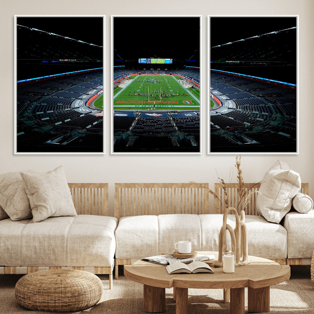 Denver Broncos Football Team Print Canvas- Denver Empower