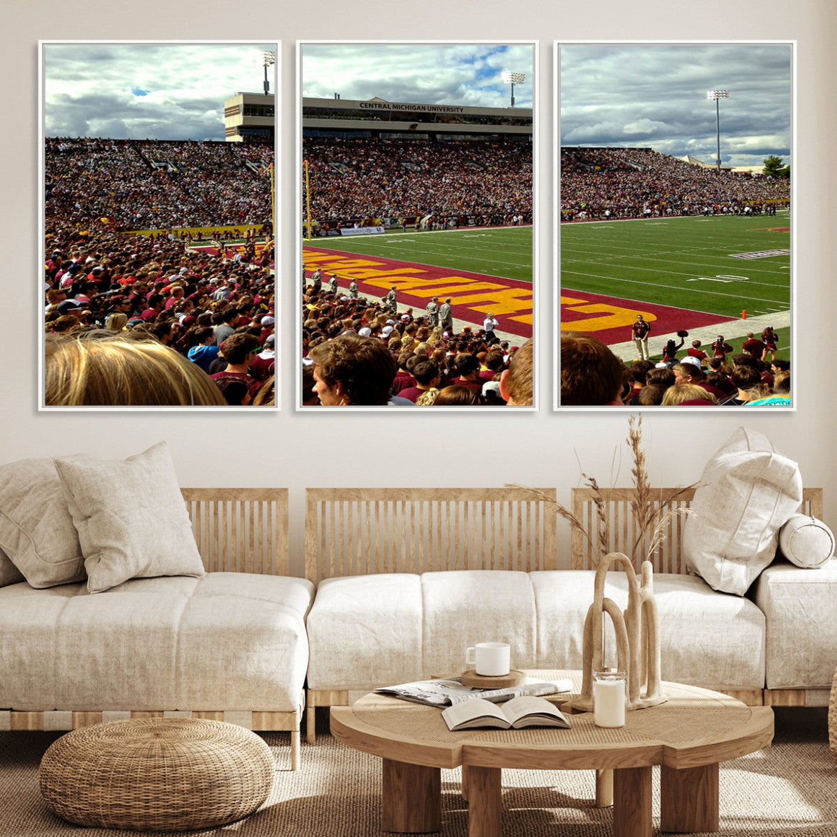 Central Michigan University Chippewas Football Team Print -