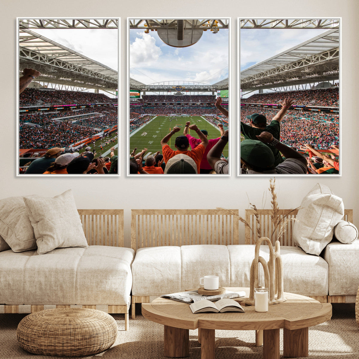 Miami Hurricanes Football Team Wall Art Print - Miami Hard