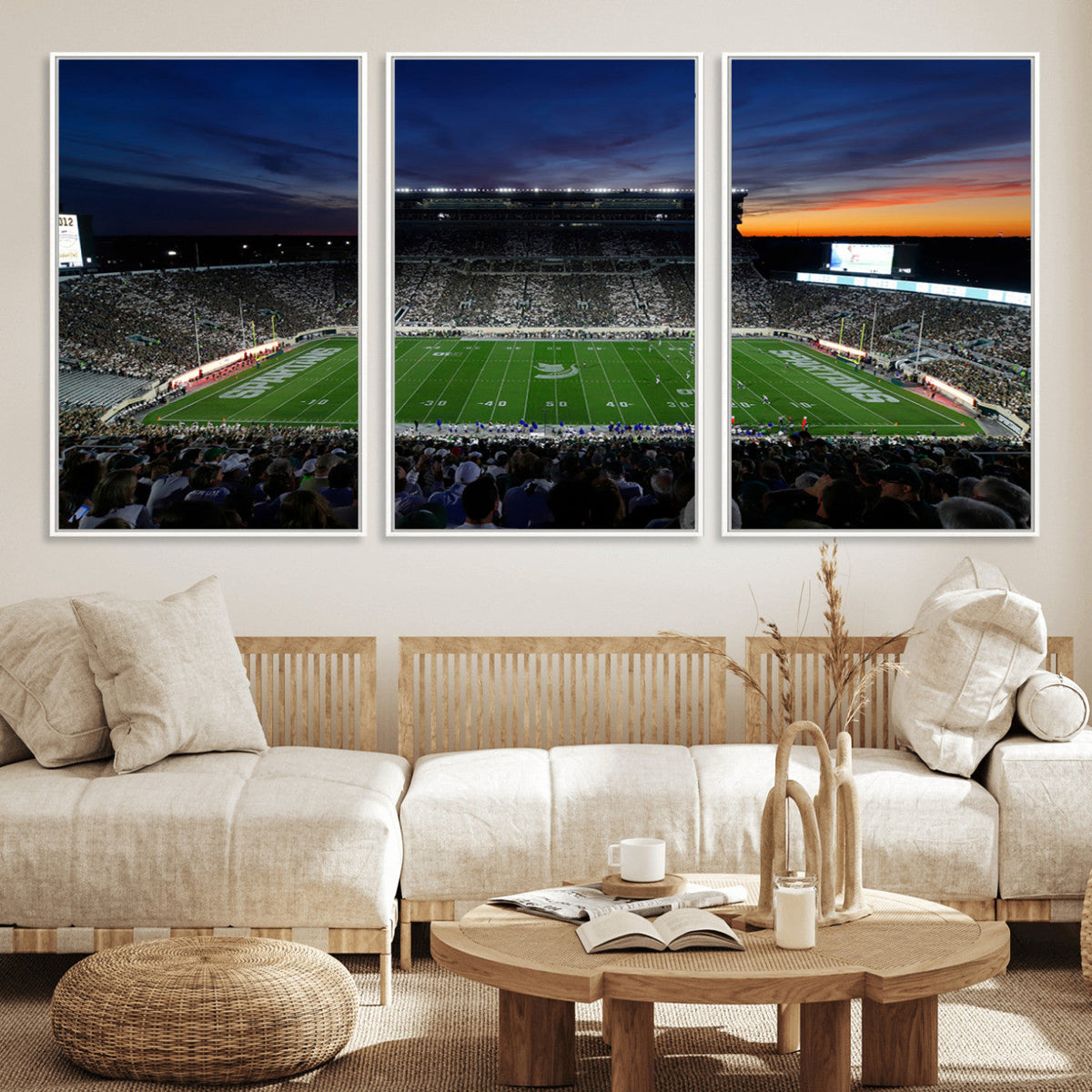 Michigan State Spartans Football Team Print - East Lansing