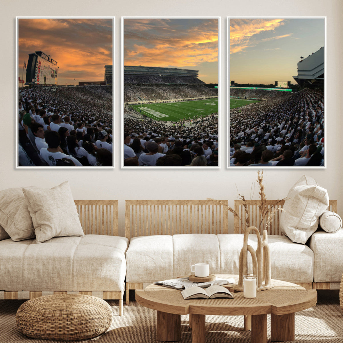 Michigan State Spartans Football Team Print - East Lansing