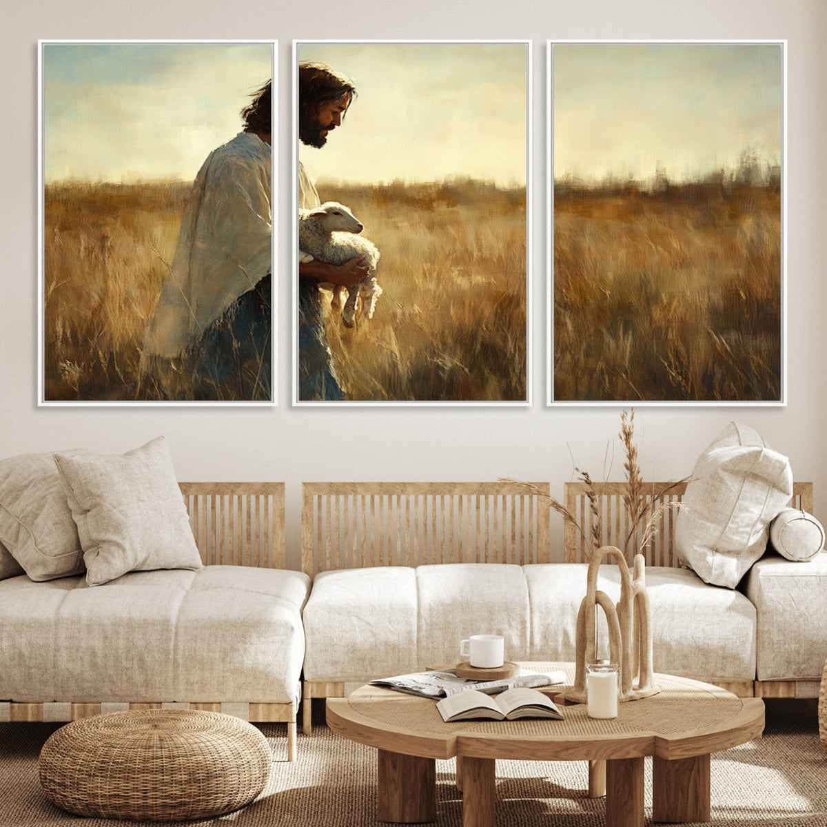 Jesus the Good Shepherd Wall Art Canvas Print -