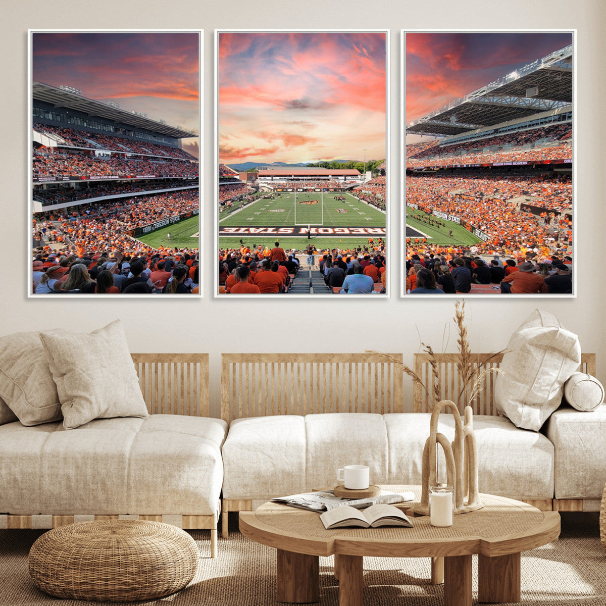 Oregon State Beavers Football Team Print - Corvallis Reser