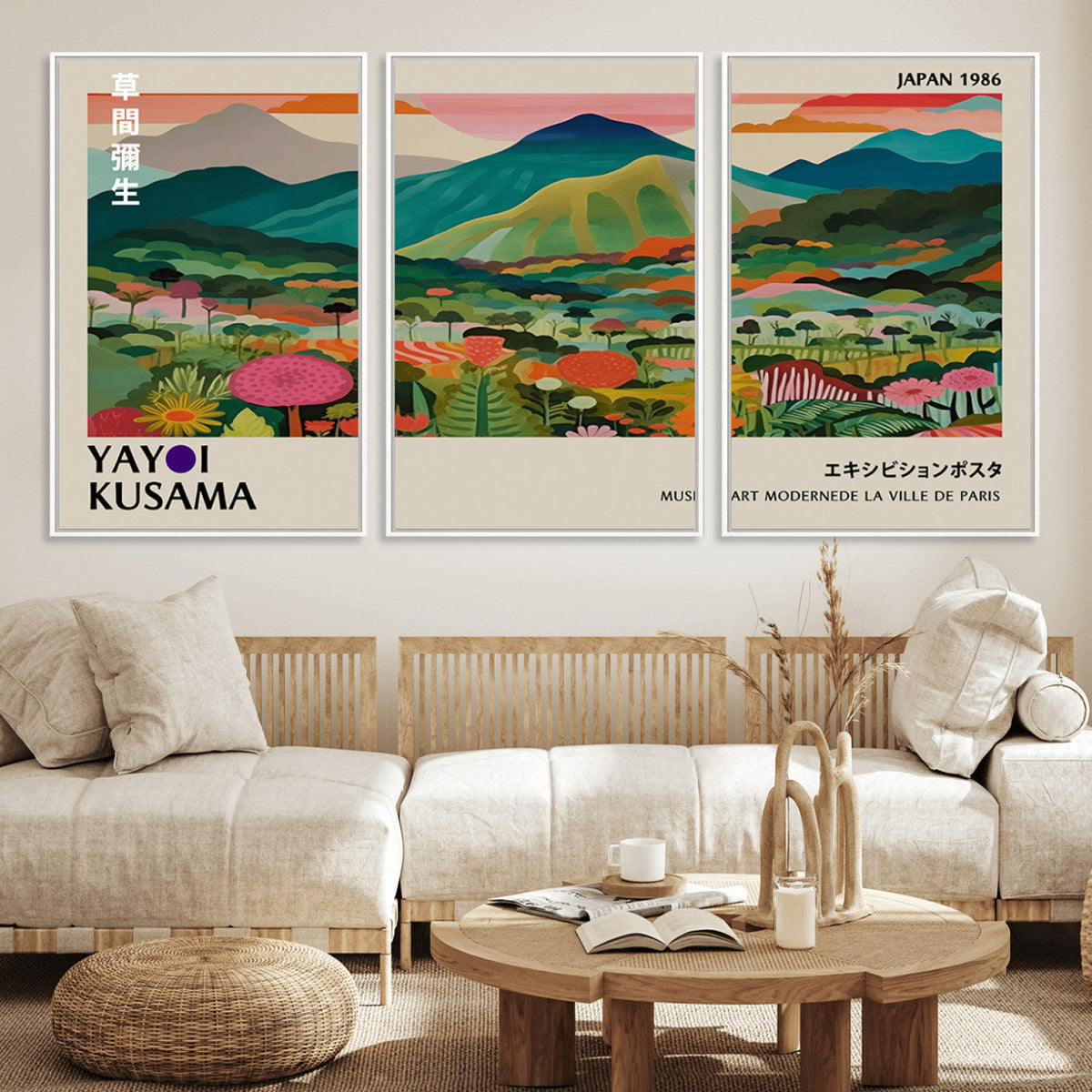 Yayoi Kusama Japan 1986 Canvas – Wabi Sabi Japanese Vibrant
