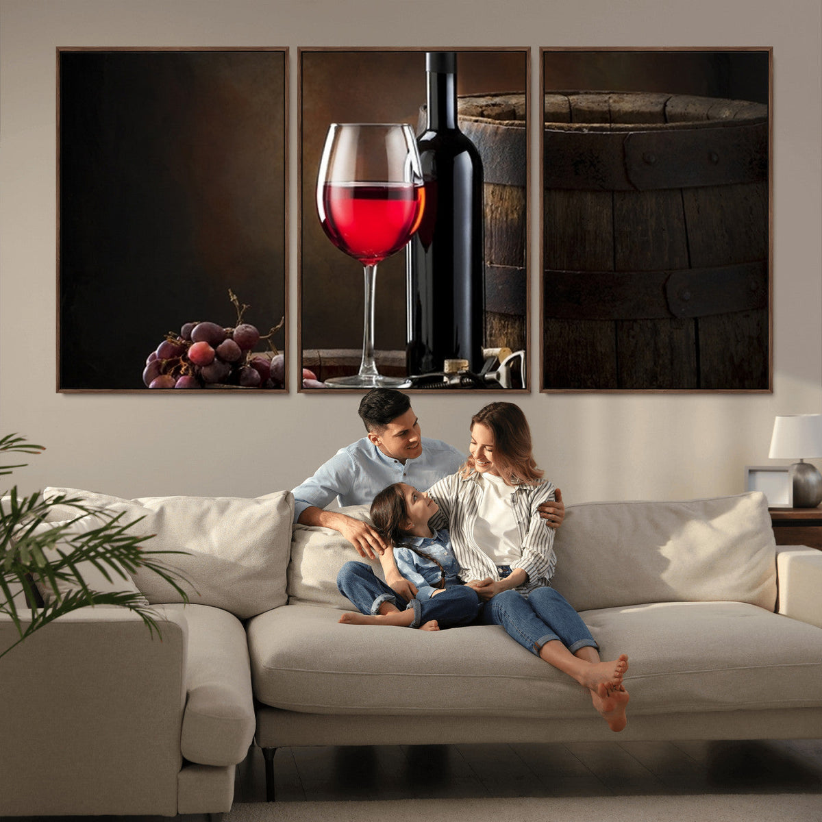 Red Wine and Bottle Canvas Print