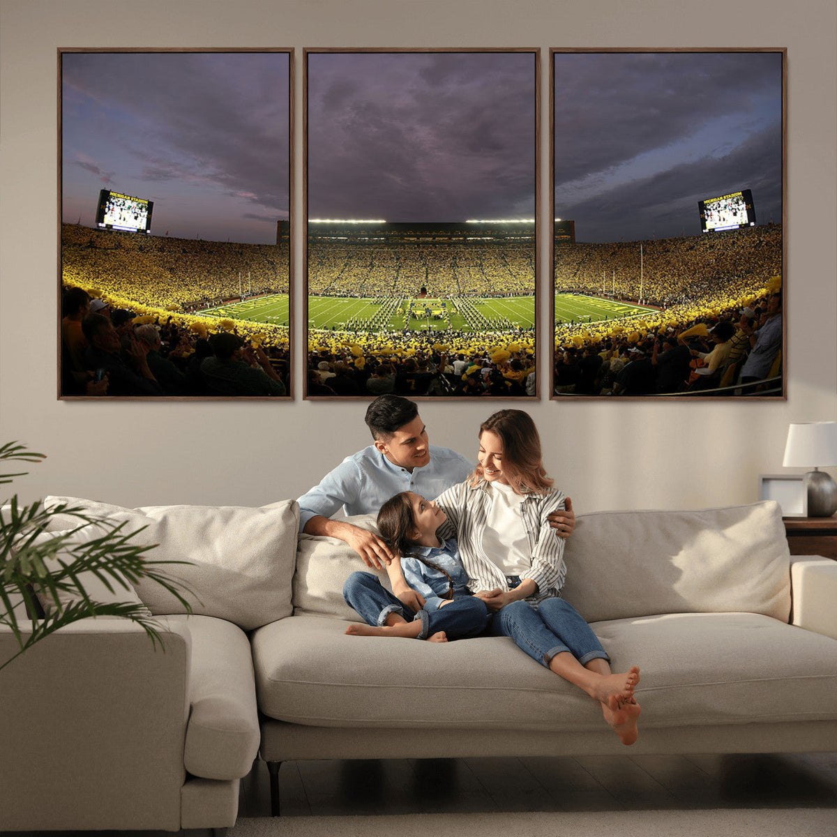 Michigan Wolverines Print - Michigan Stadium Wall Art Canvas