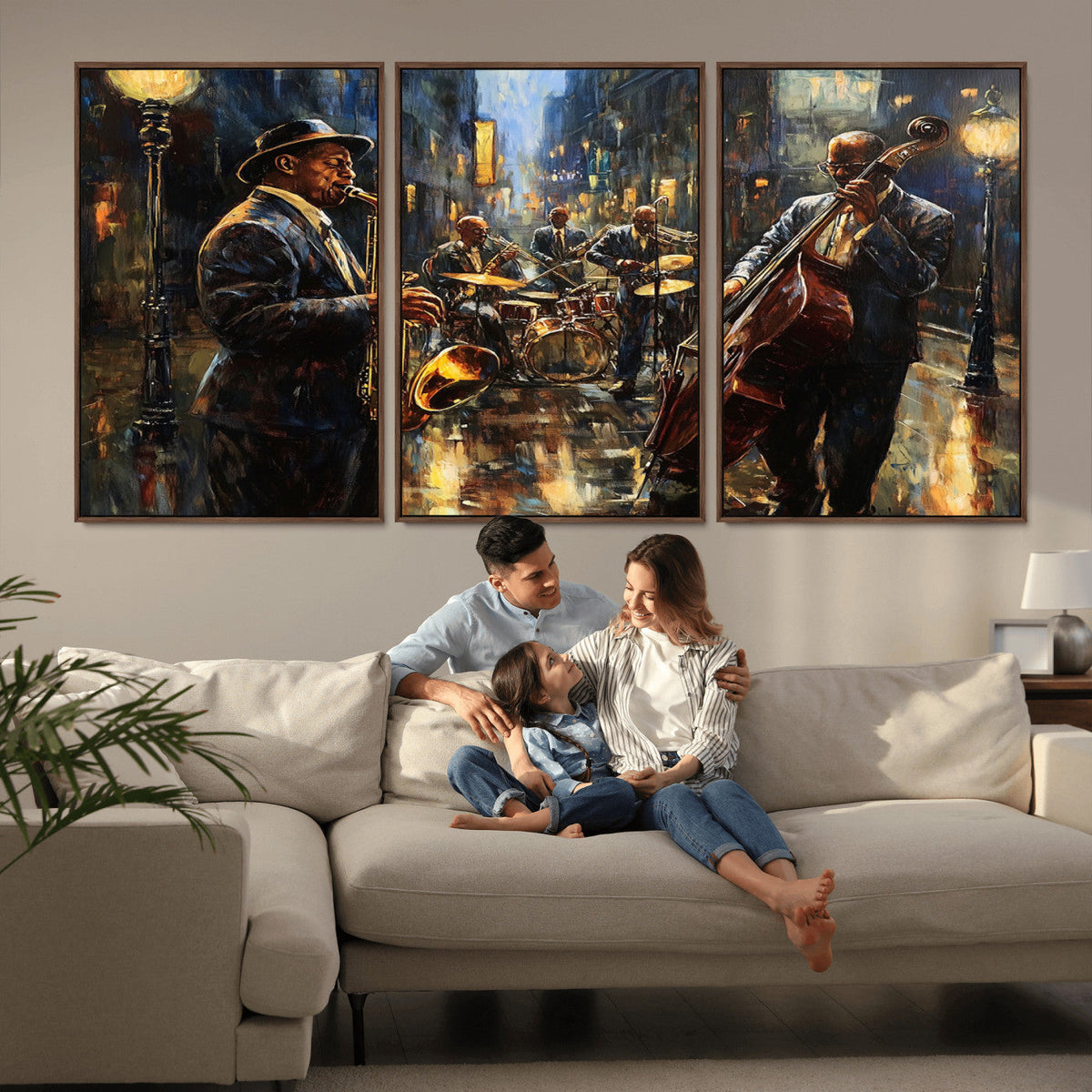 Jazz Canvas Wall Art Print – Abstract African American Music