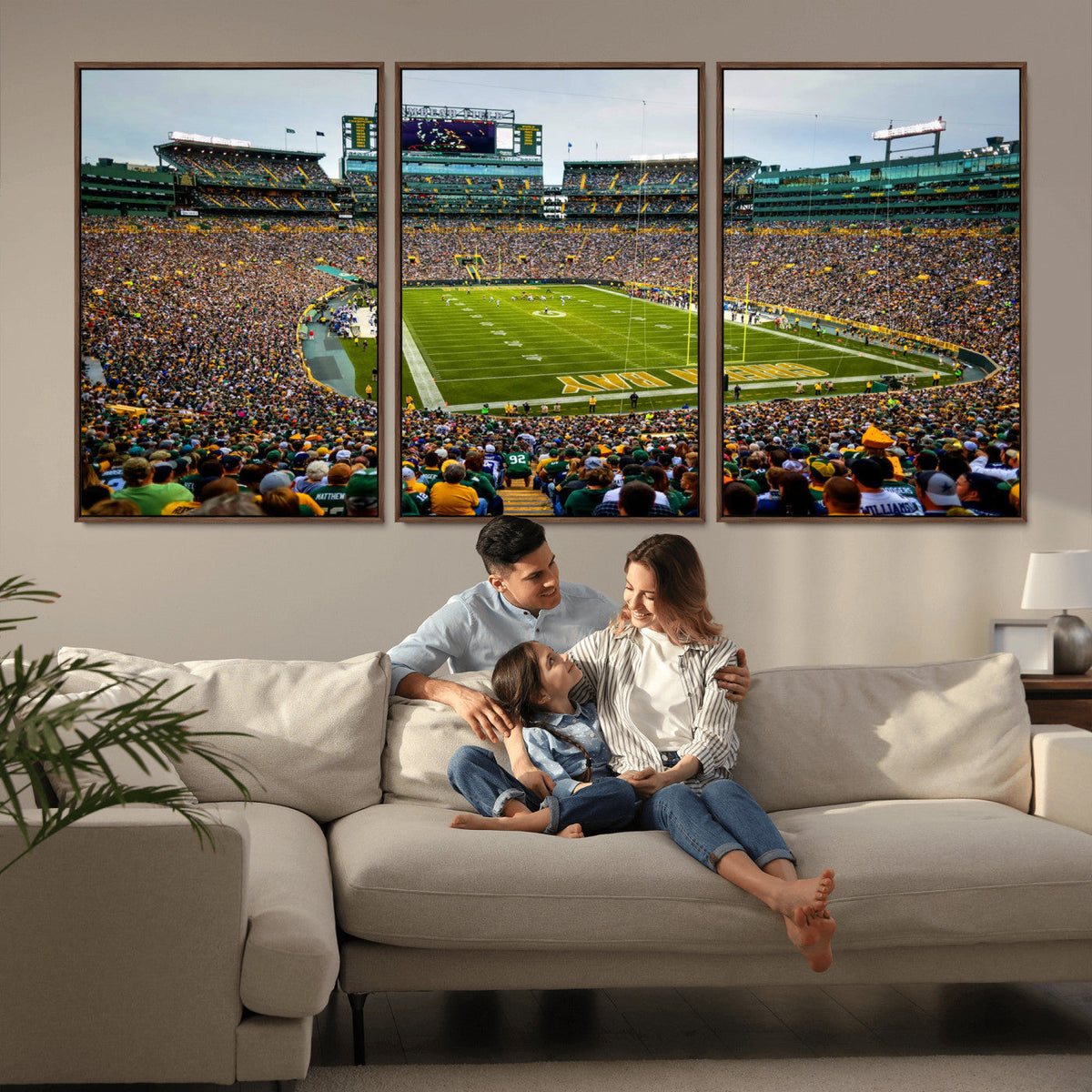 Green Bay Packers Lambeau Field Stadium Wall Art Canvas