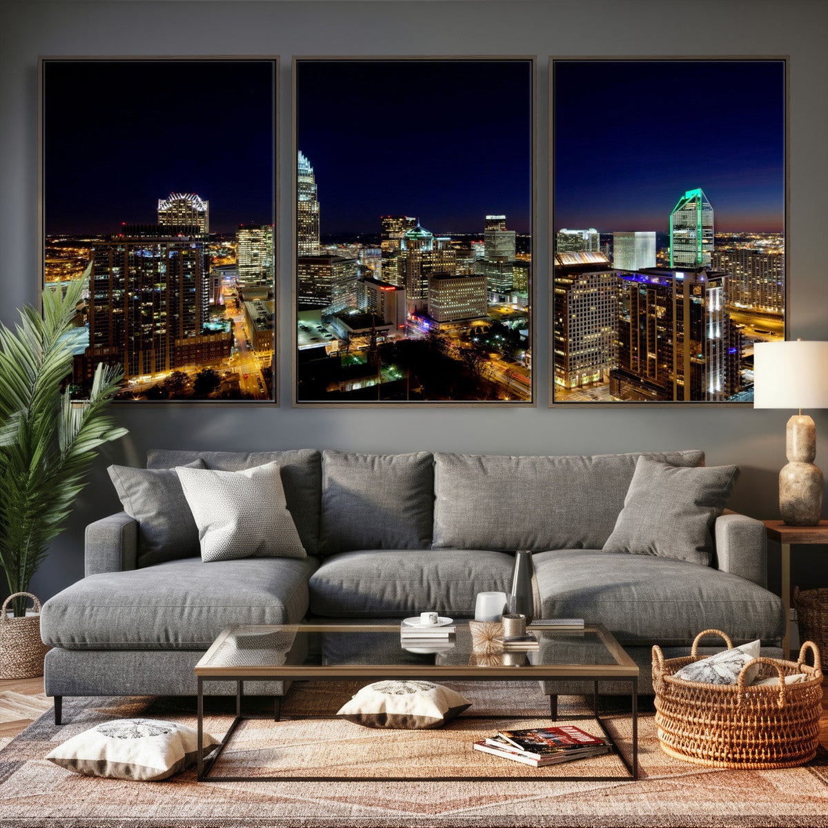 Atlanta Skyline Wall Art Canvas Print – Modern Cityscape