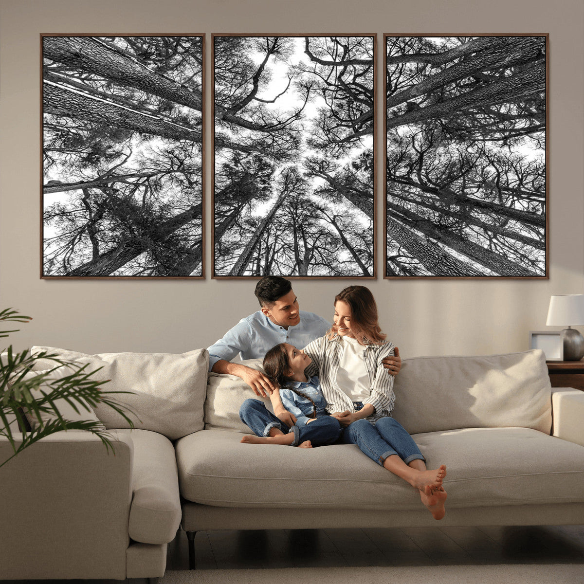 Trees Contemporary Art Canvas Print