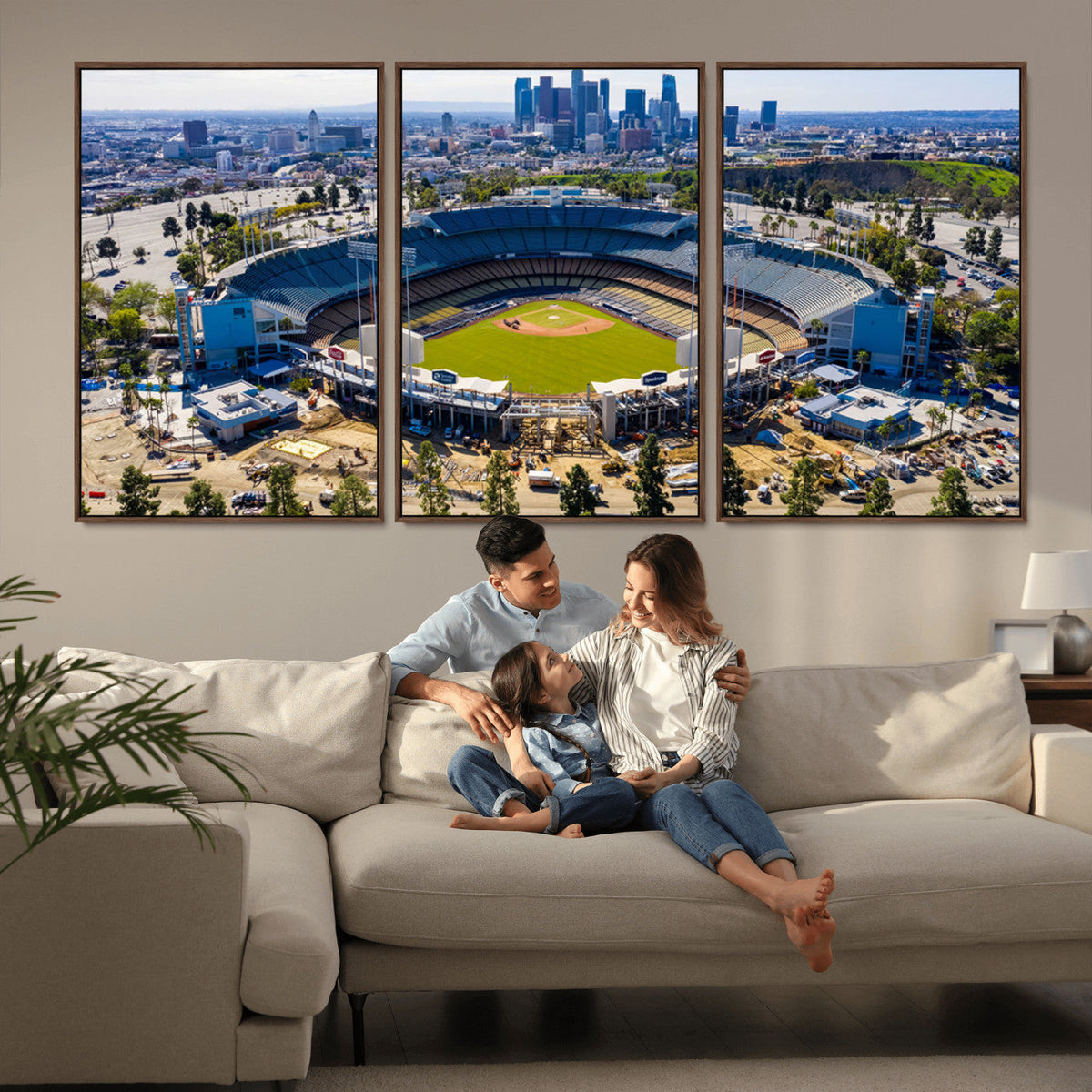 Los Angeles Dodgers Dodger Stadium Wall Art Canvas Print -