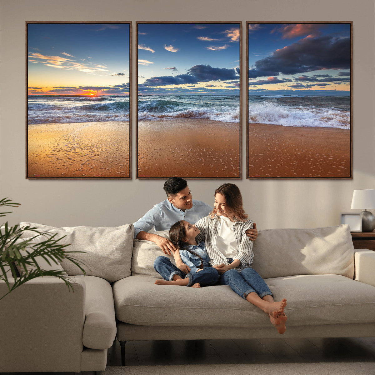 Beach Canvas Wall Art - Coastal Seascape Print for Living