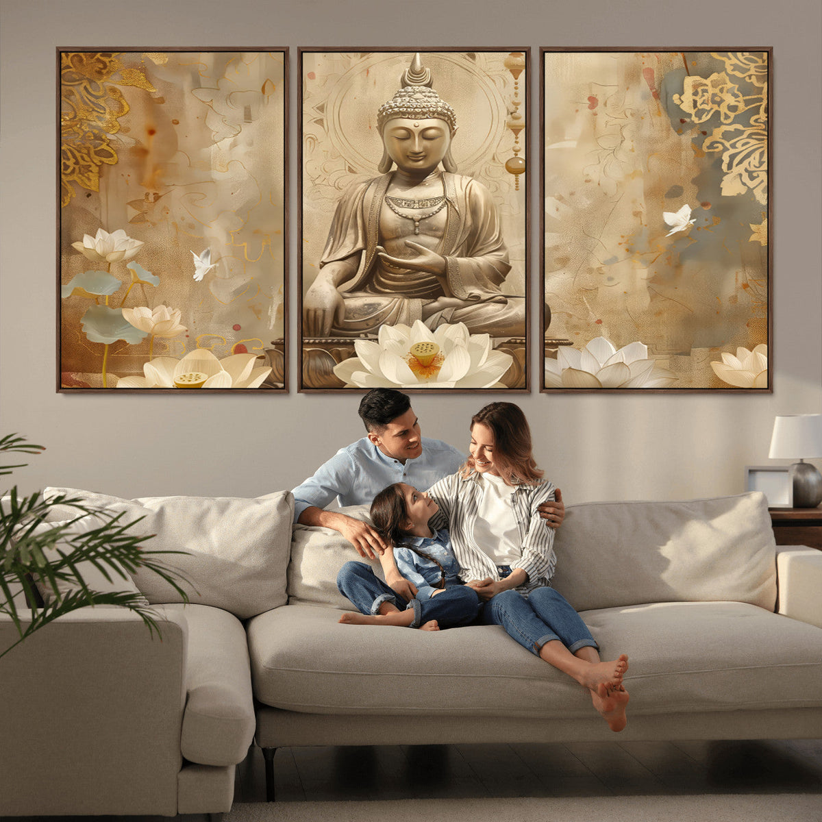 Buddha Wall Art Canvas Print, Buddha Meditation Room Decor,