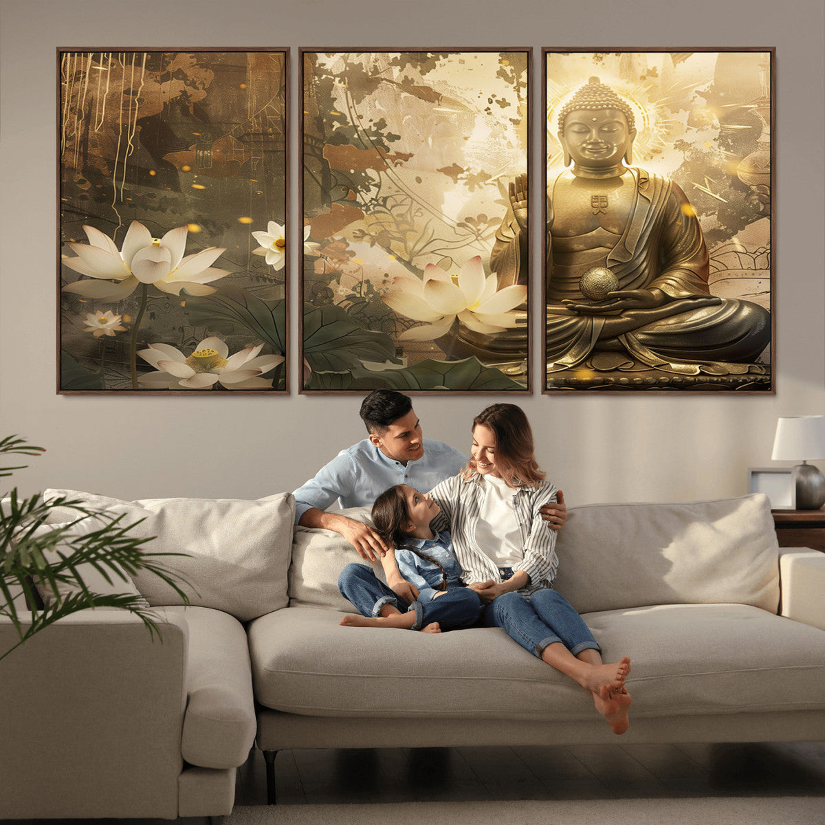 Zen Buddha Wall Art Canvas Print | Peaceful Meditation Decor