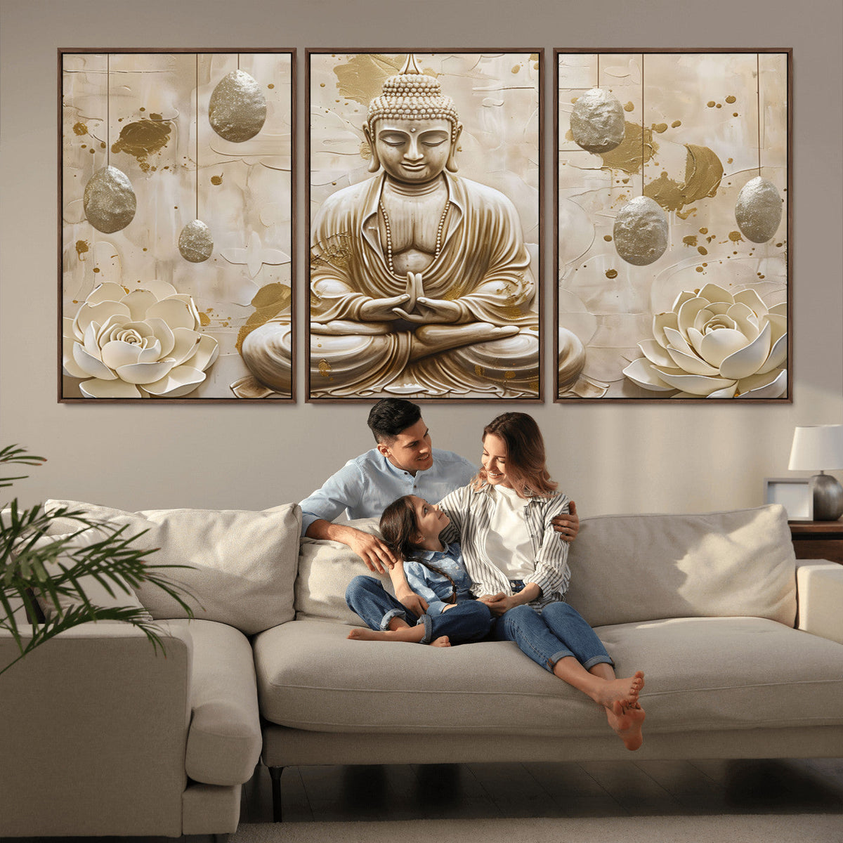 Serene Buddha Wall Art | Yoga Room Decor and Meditation Wall