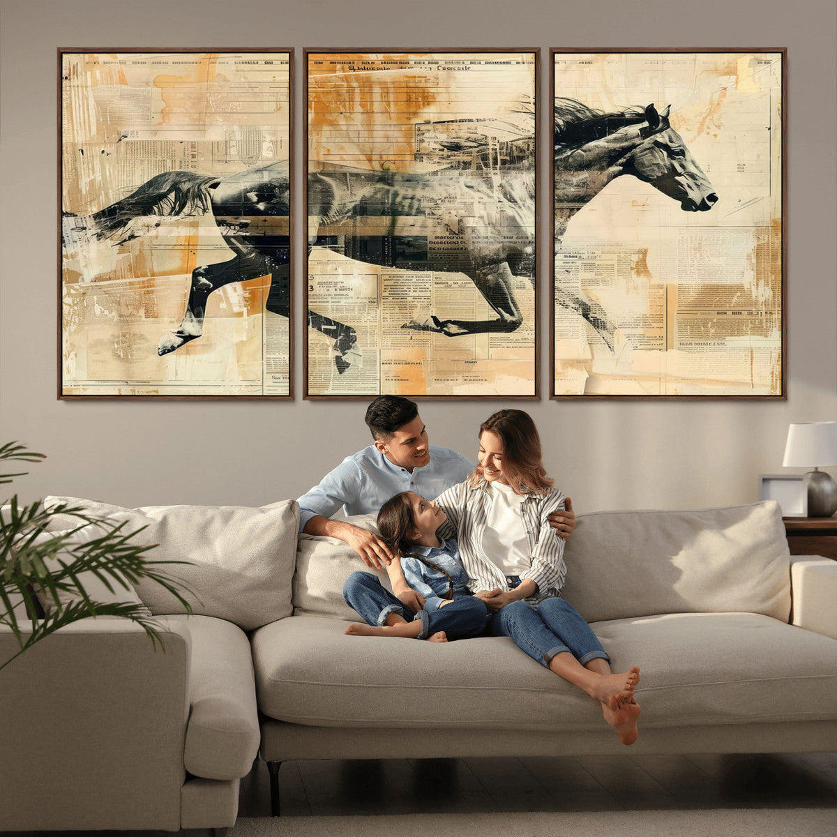 Chines Style Running Horse Western Wall Art | Farmhouse Wall