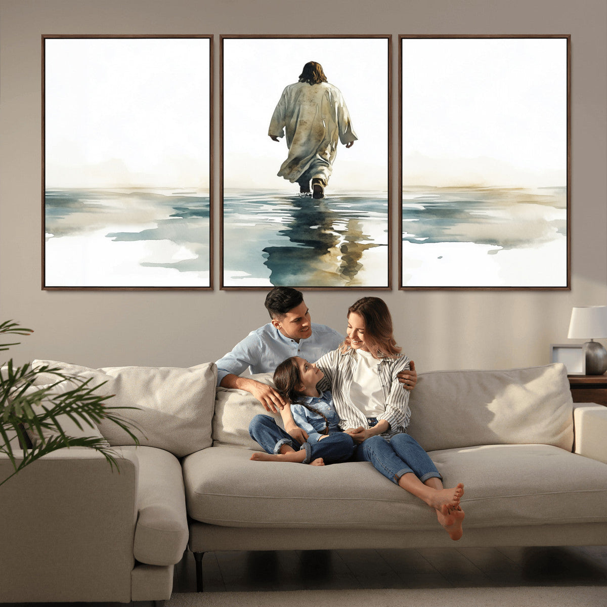 Abstract Jesus Wall Art Canvas Print, Christian Wall Art,