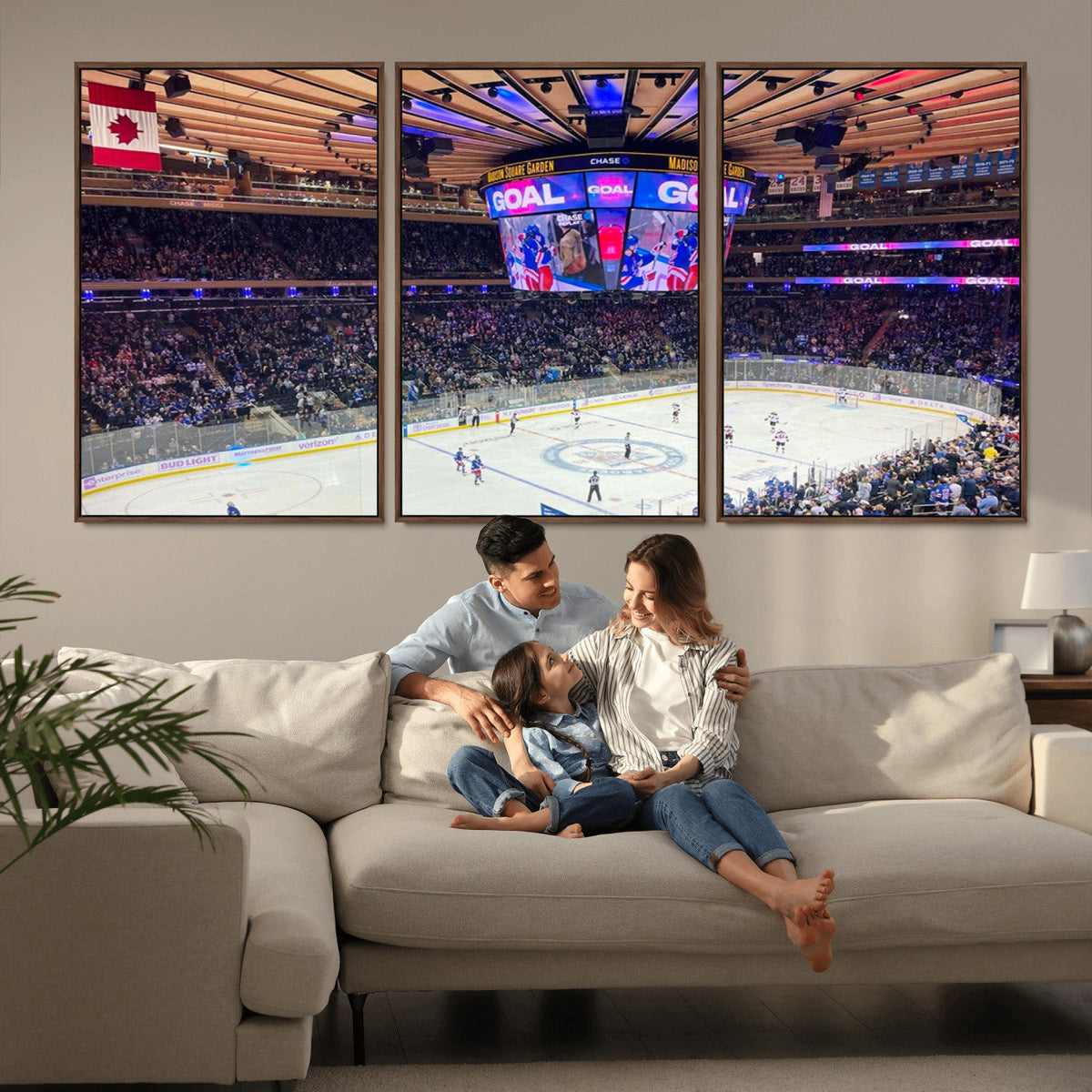 Madison New York Rangers Hockey Stadium Wall Art Canvas