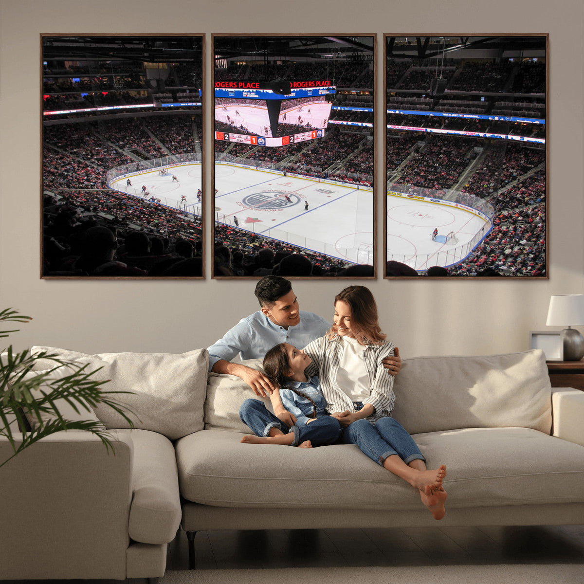 Rogers Place Edmonton Oilers Ice Hockey Stadium Wall Art,