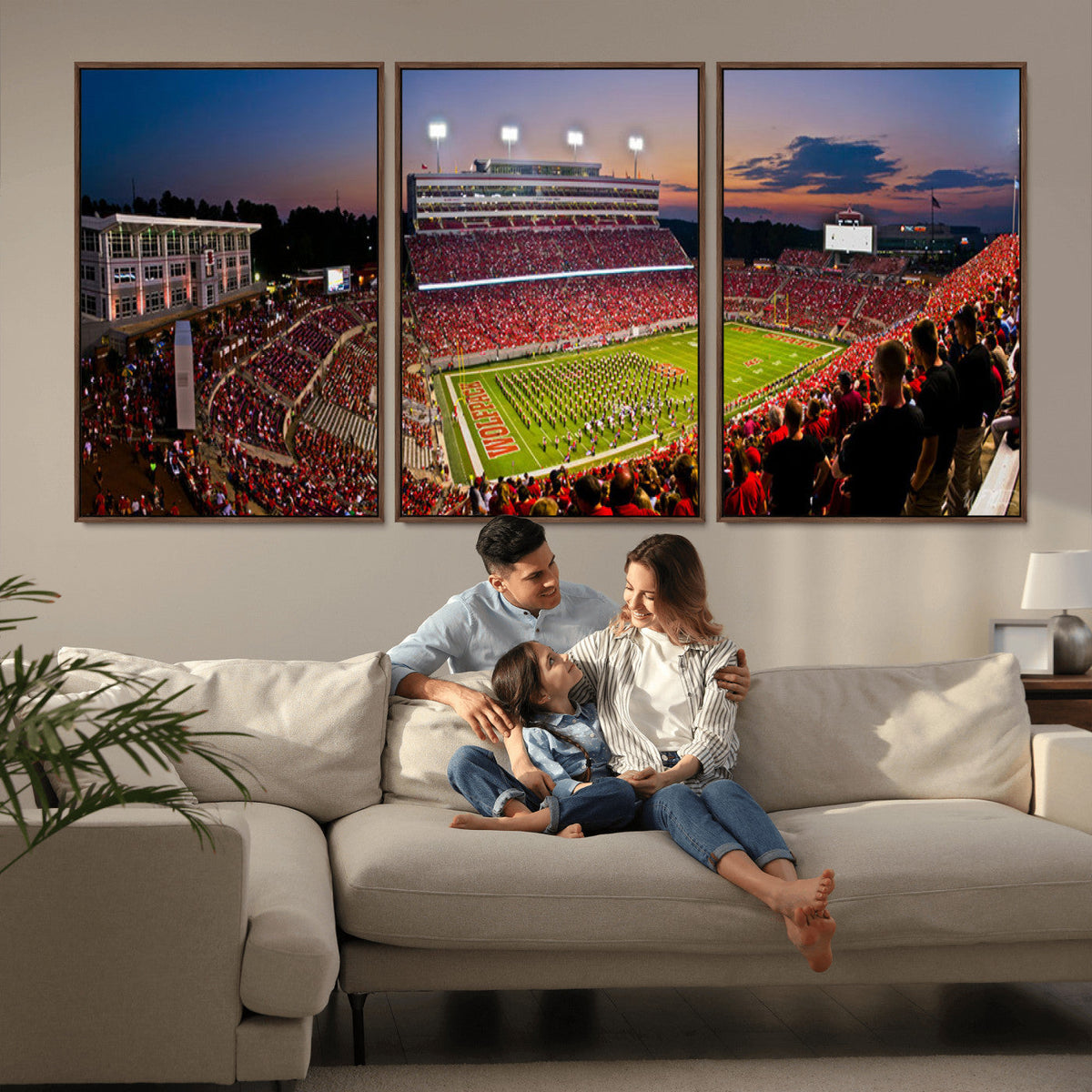 NC State Wolfpack Football Team Print - Raleigh