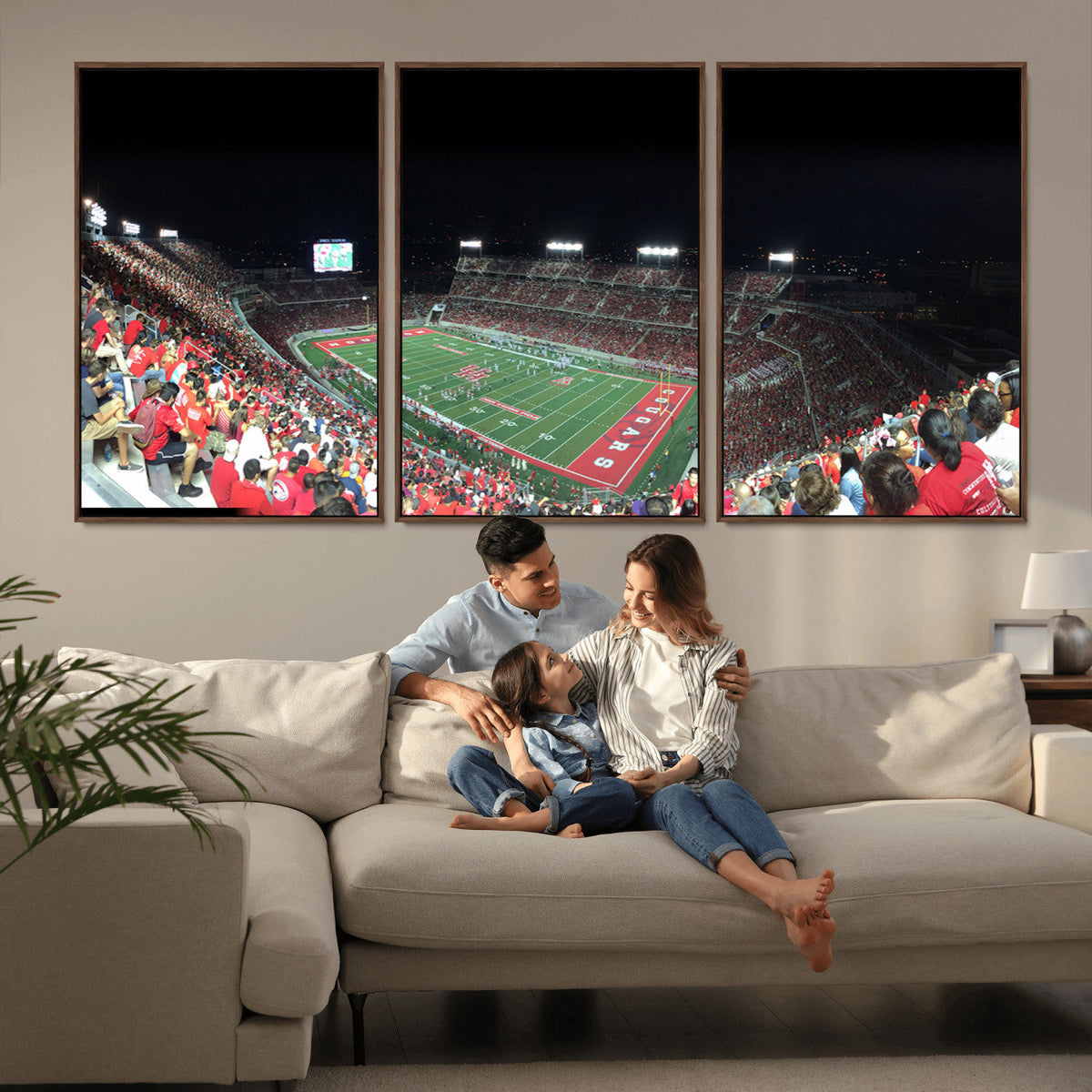 Houston Cougars Football Team Print - Houston TDECU Stadium