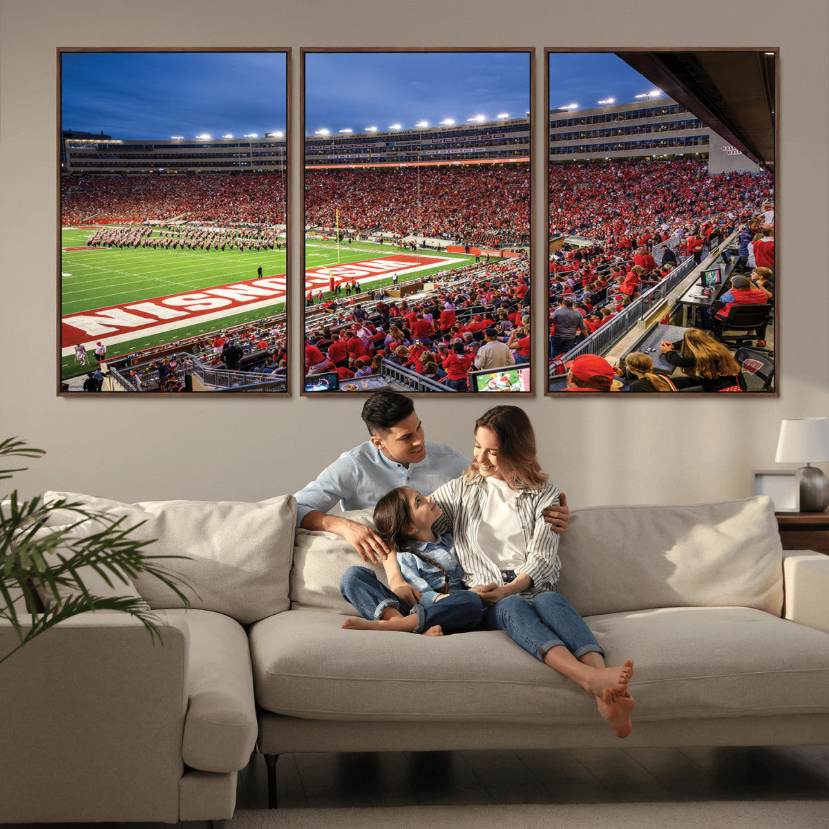 Wisconsin Badgers Football Team Print - Madison Camp Randall