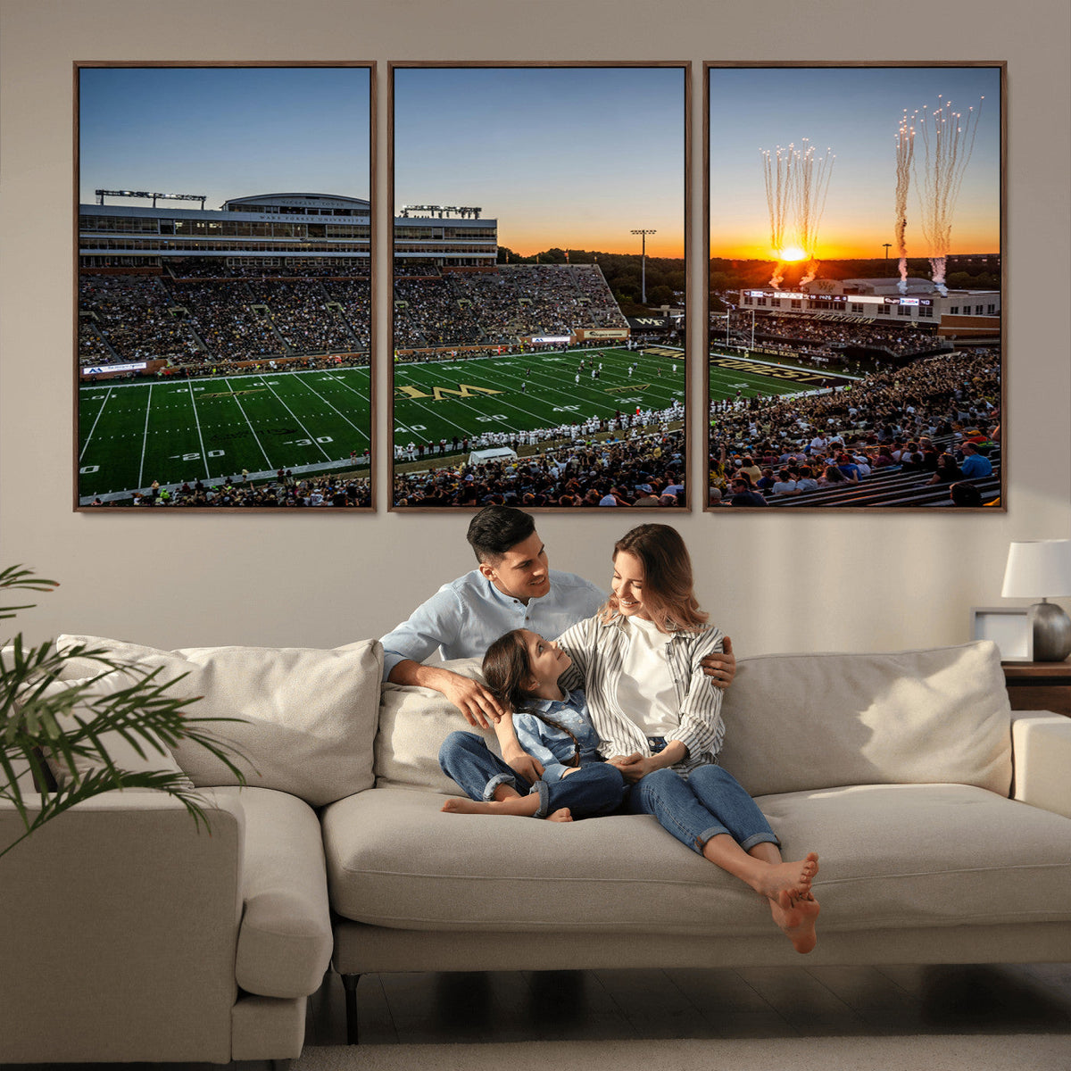 Demon Deacons Football Team Print Canvas- Winston-Salem