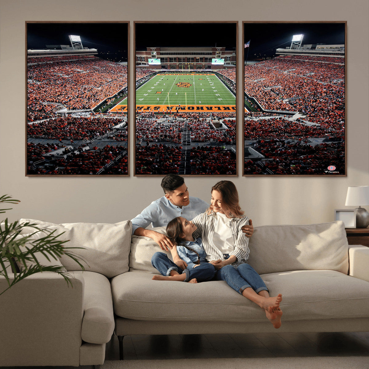 Oklahoma State Cowboys Canvas Print, Football Team Print -