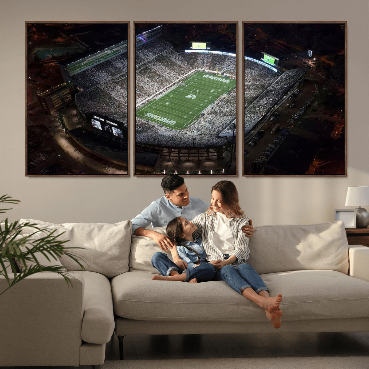 Michigan State Spartans Football Team Print - East Lansing