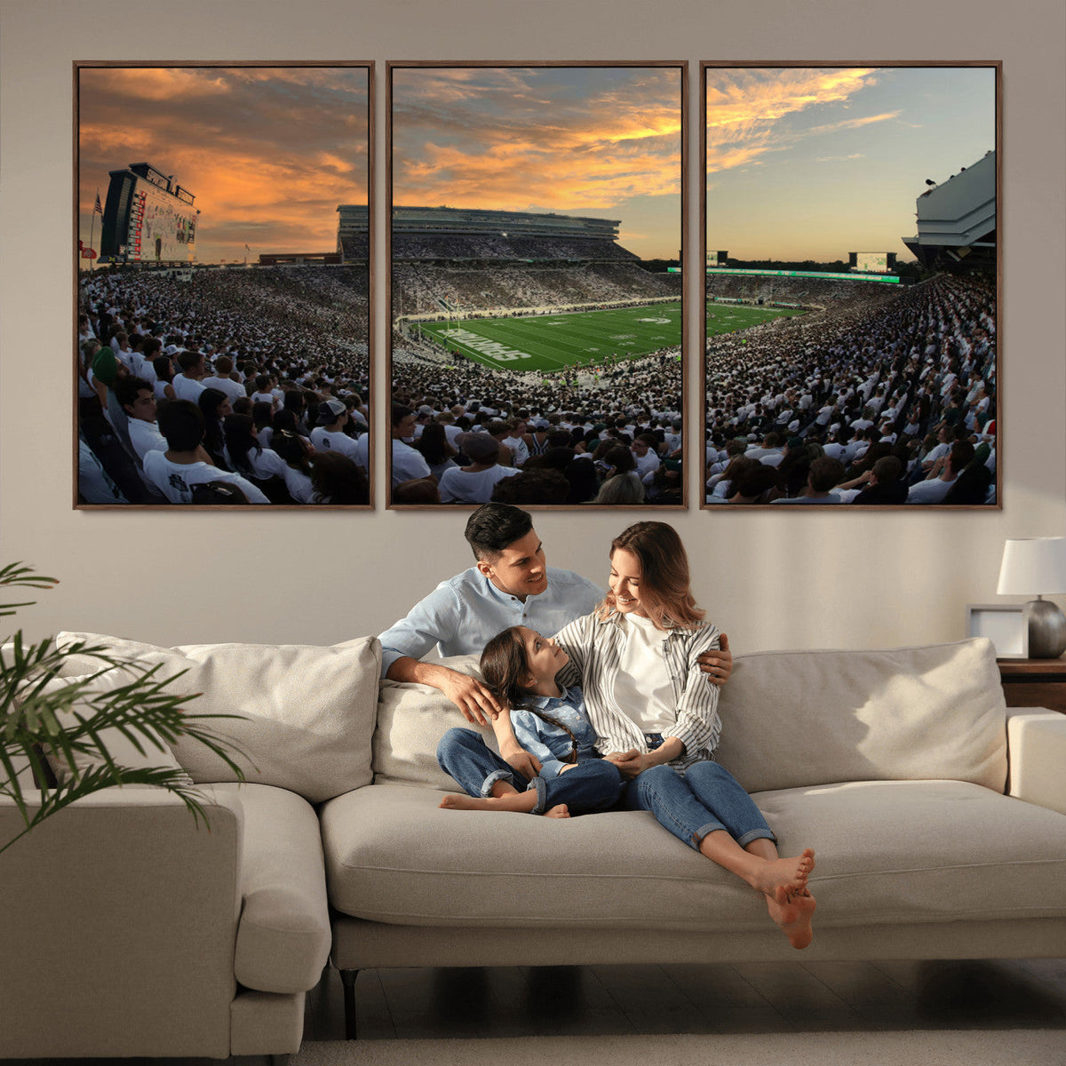 Michigan State Spartans Football Team Print - East Lansing