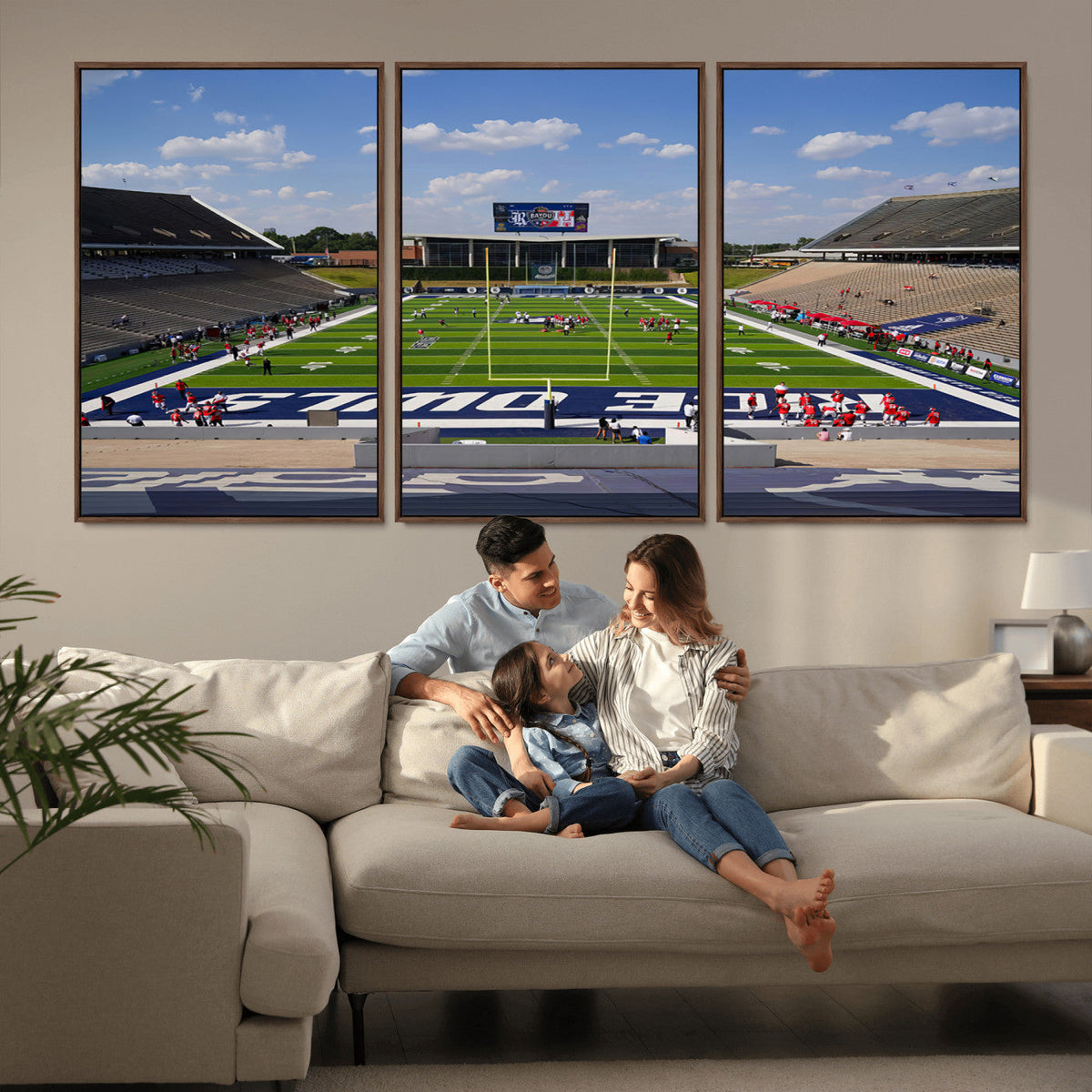 Rice University Owls Football Team Print - Houston Rice