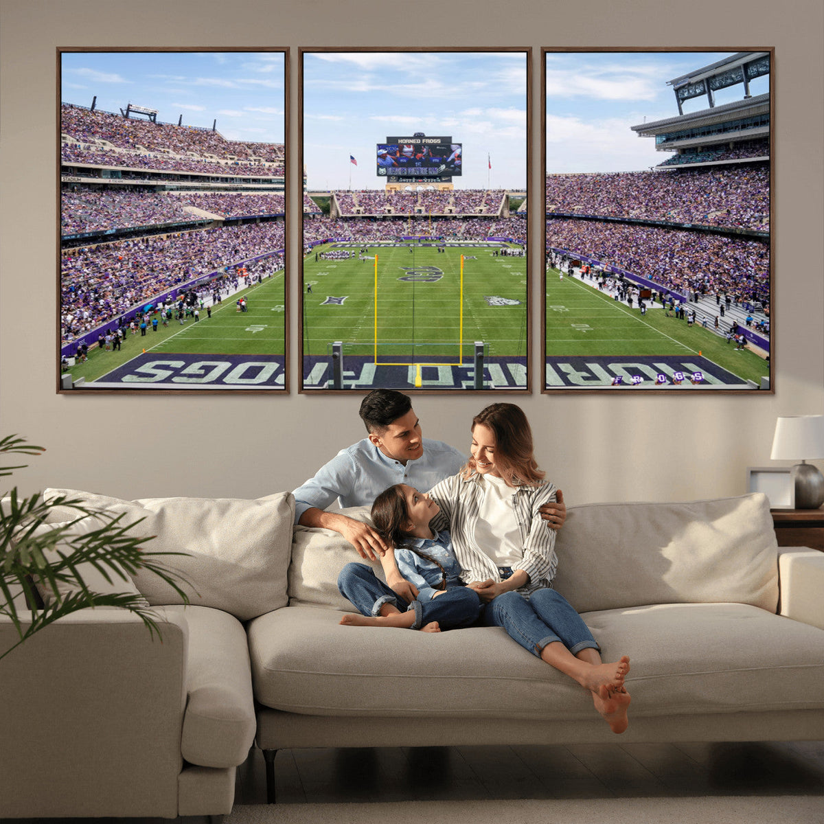 TCU Horned Frogs Football Team Print - Fort Worth Amon G.