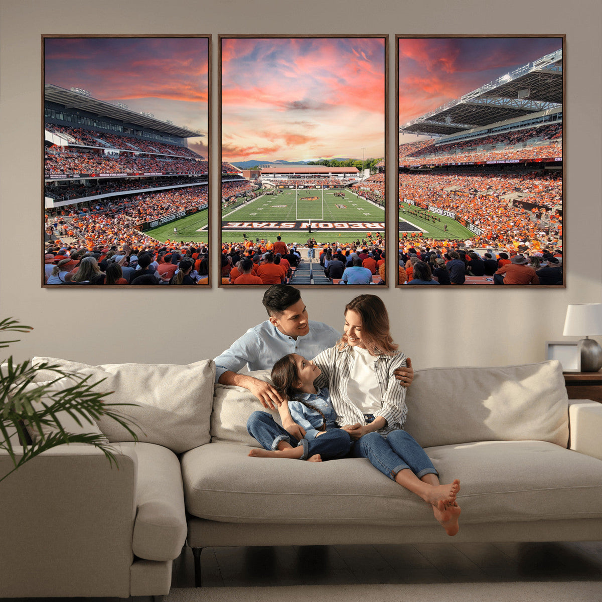Oregon State Beavers Football Team Print - Corvallis Reser