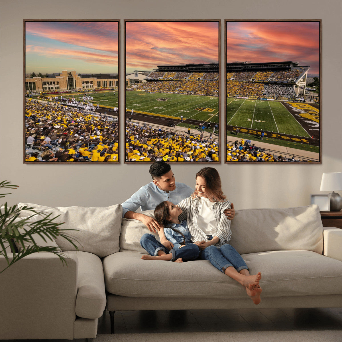 University of Wyoming Cowboys Football Team Print - Laramie