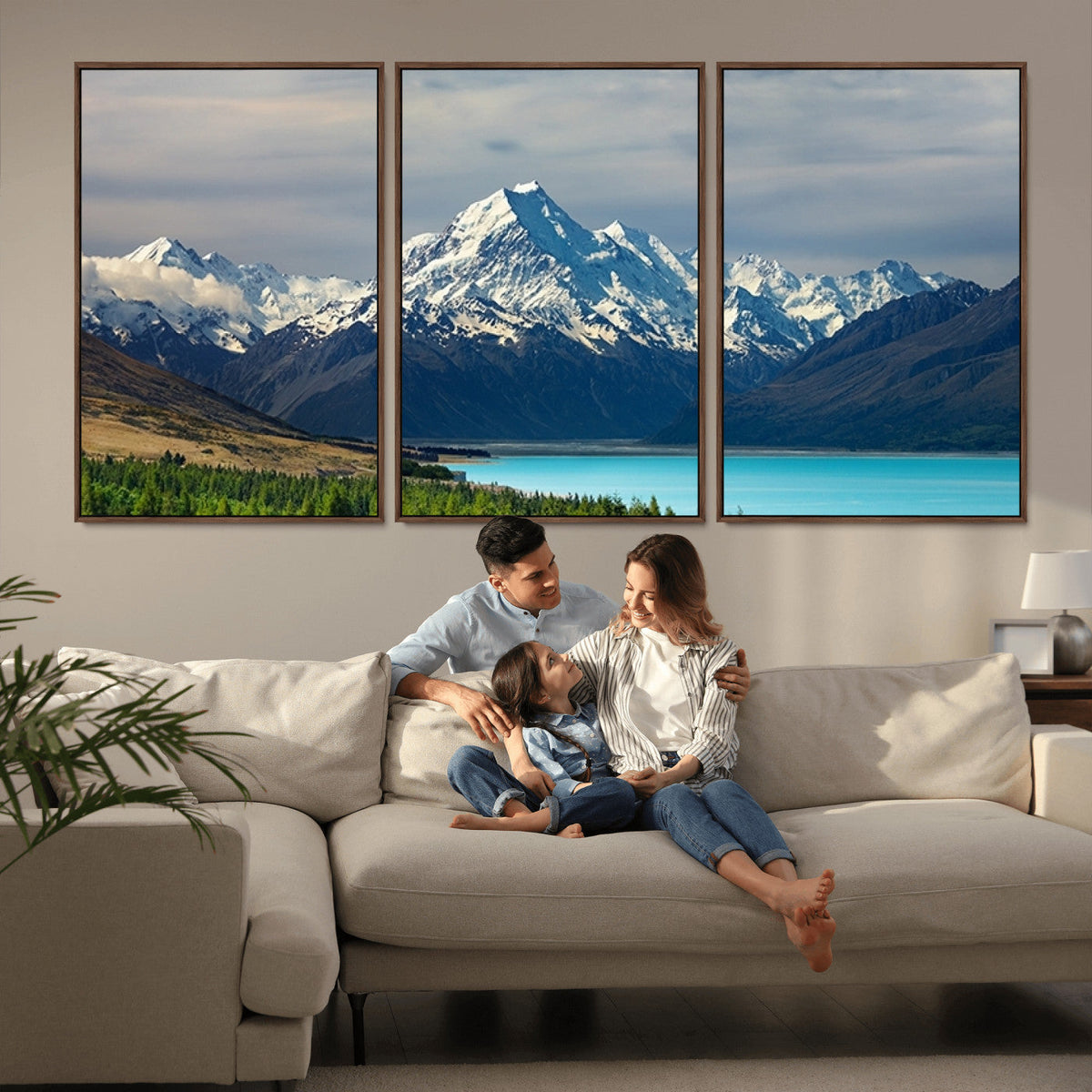 Mount Cook and Lake Pukaki Canvas Wall Art Print – Majestic