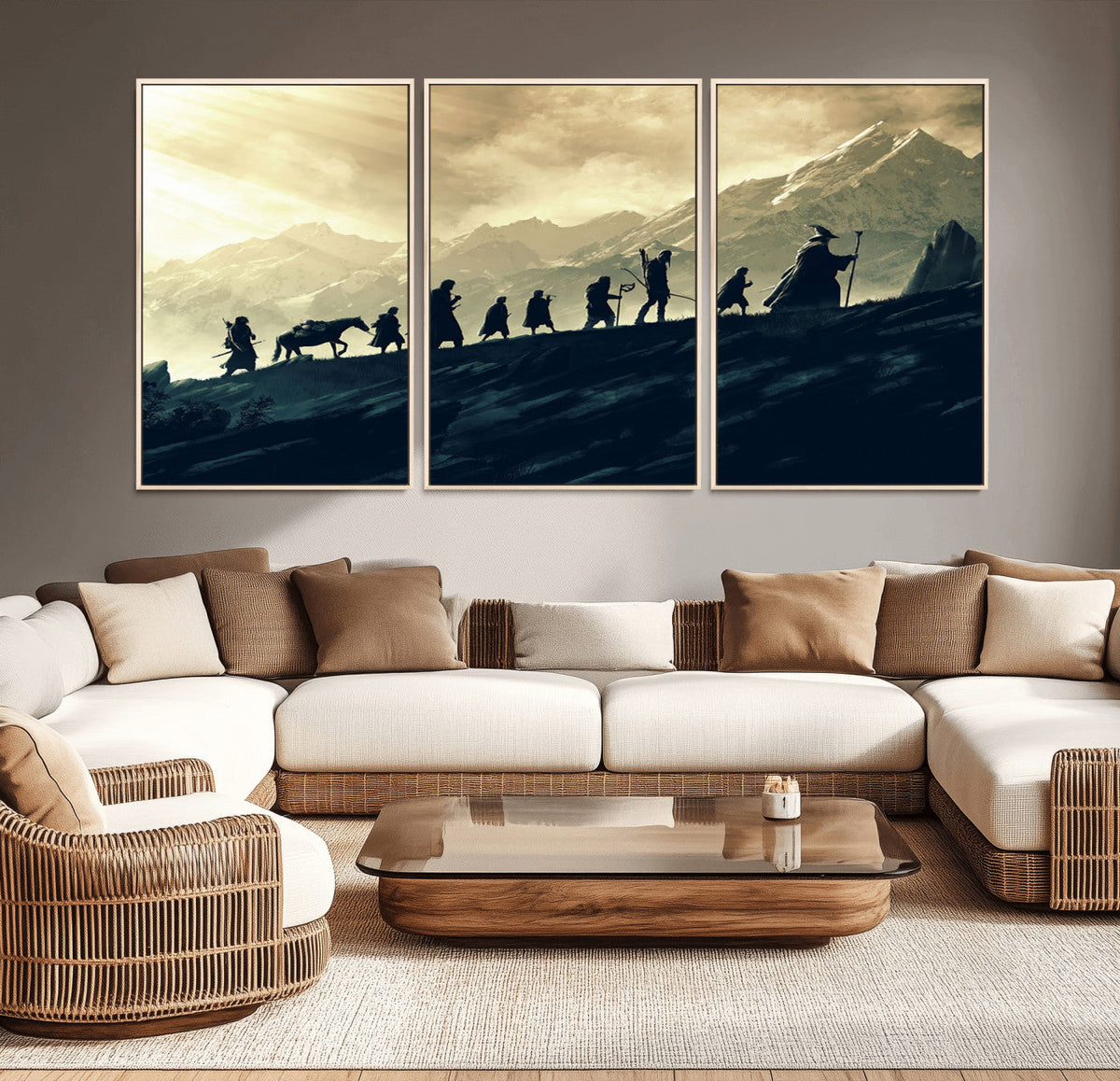 Fellowship Journey Wall Art – Fantasy Adventure Canvas Print