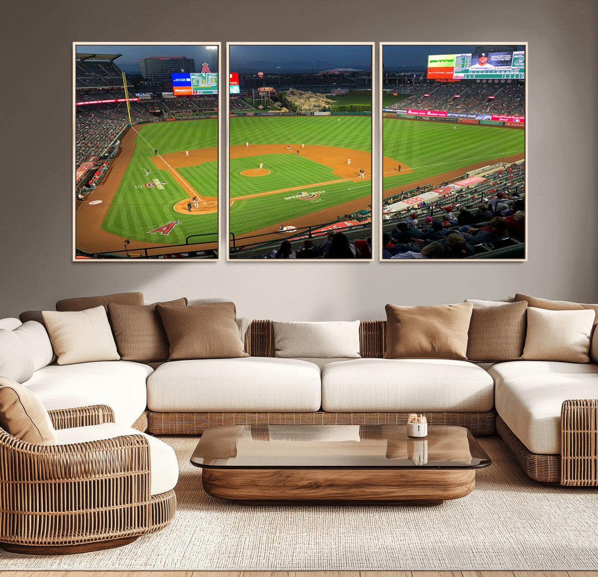 Angel Stadium Aerial Canvas Print – Los Angeles Angels