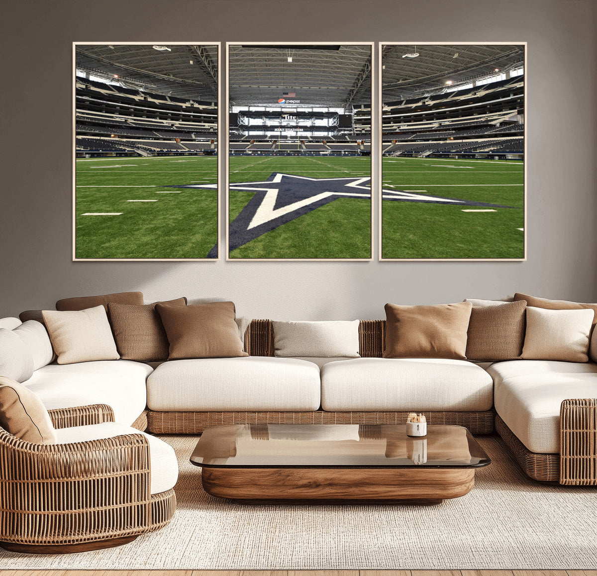 Dallas Cowboys Football Team Print - Arlington AT&T Stadium