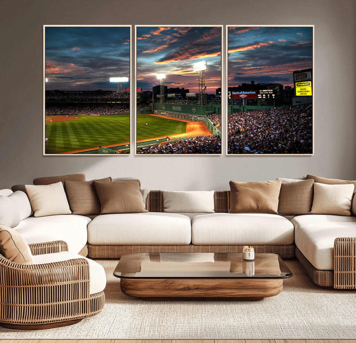 Fenway Park Wall Art Canvas Print | Large Baseball Stadium