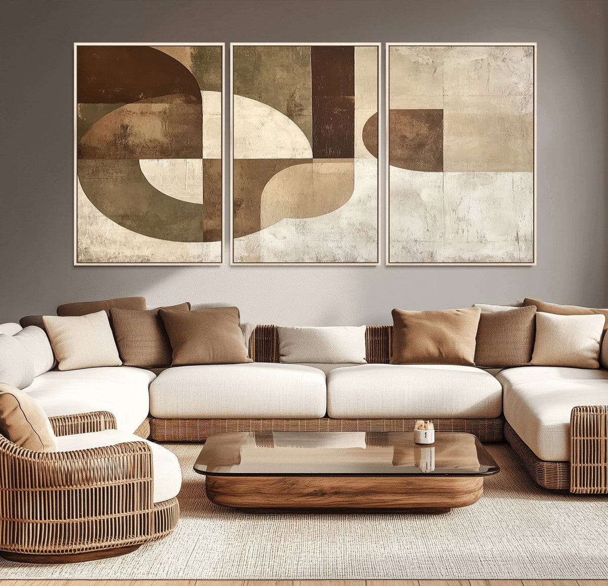 Wabi Sabi Geometric Wall Art | Abstract Modern Minimalist