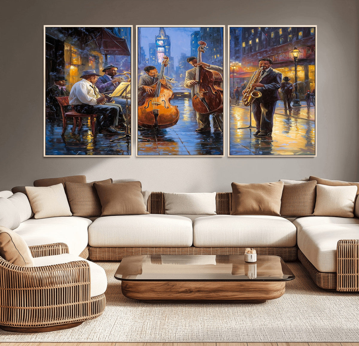Colorful Jazz Wall Art - African American Music Canvas Print
