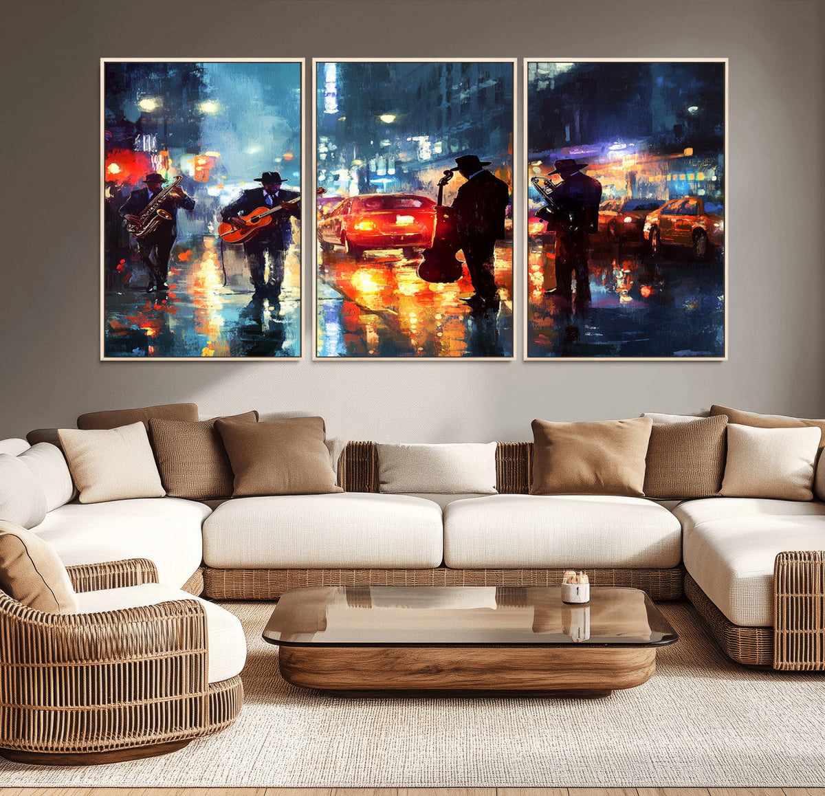 African American Jazz Canvas Wall Art Print – Abstract Music