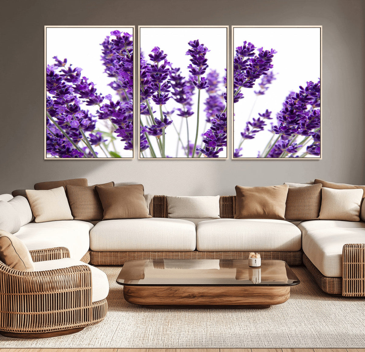 Lavender Flower Wall Art Canvas Print