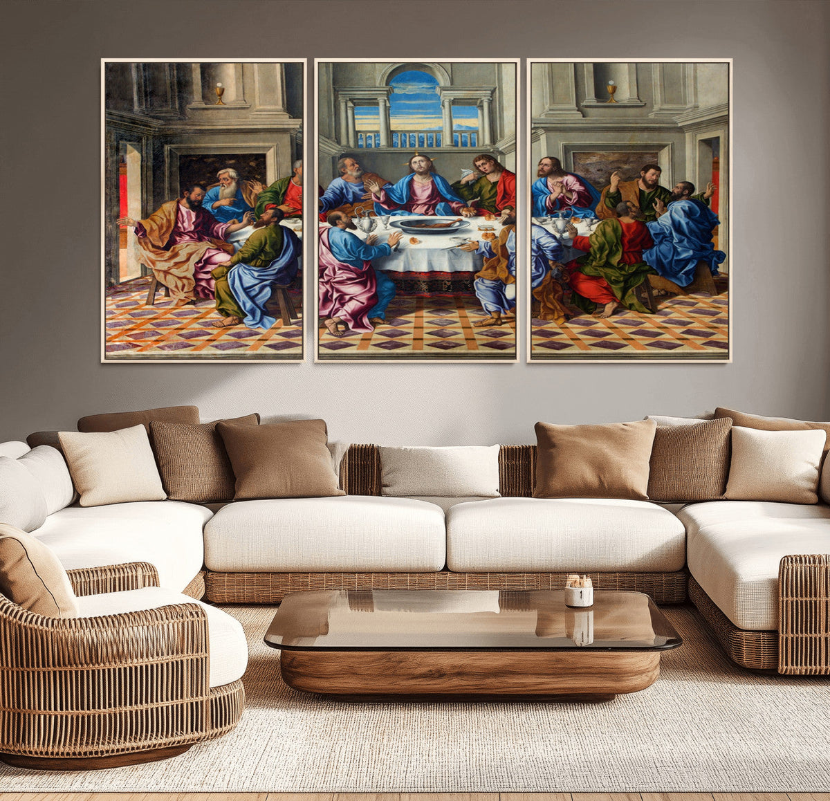 The Last Supper Multi Panel Canvas Wall Art