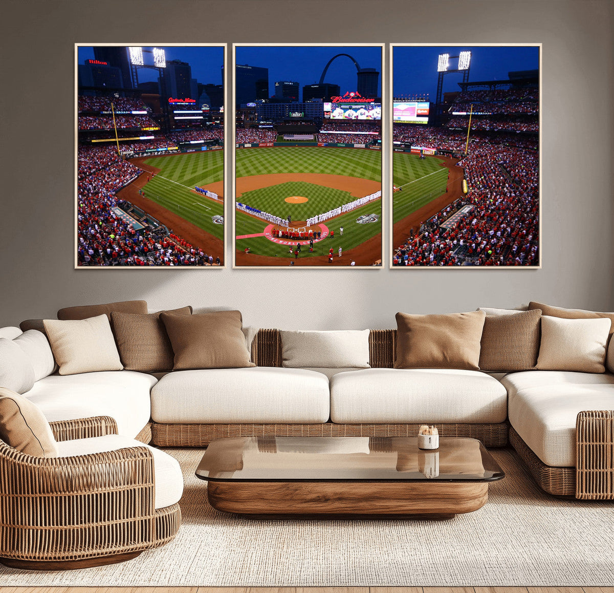 St. Louis Cardinals Baseball Team Print - Busch Stadium Wall