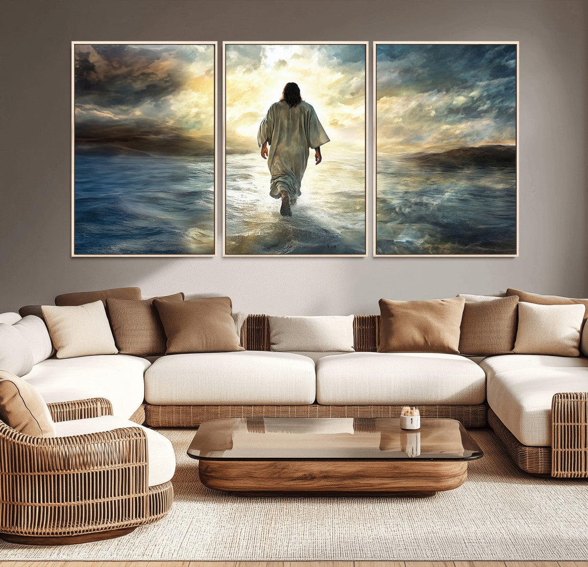 Jesus Walking on Water Wall Art | Canvas Print | Ready to