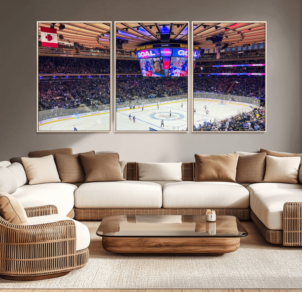 Madison New York Rangers Hockey Stadium Wall Art Canvas